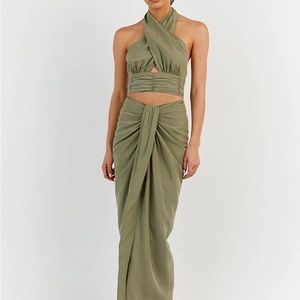 DISSH AMELIA SAGE KNOT SKIRT